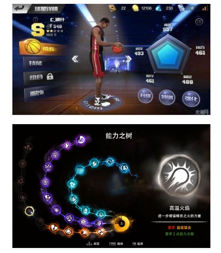 游戏中的角色能力界面 游戏中的角色能力界面